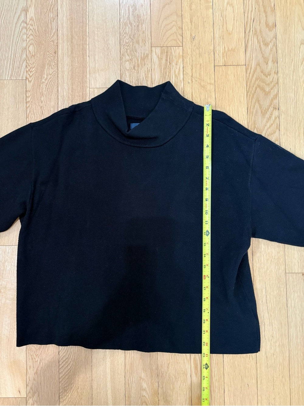 Maeve Anthropologie Carys Mock Neck Sweater Medium Black Quiet Luxury Knit - Picture 6 of 9